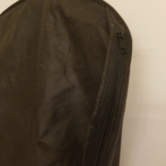 53" Long Anne Klein Elegant Black Garment Bag with Logo, Side Zipper - Picture 5 of 7